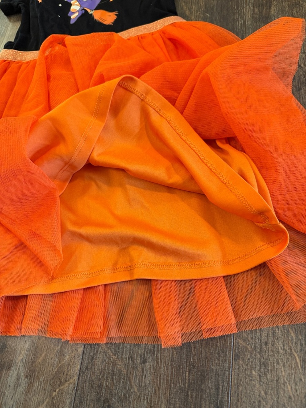 Disney Black & Orange Minnie Witch Tulle Costume Dress - Picture 6 of 7